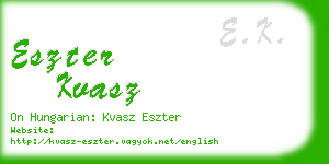 eszter kvasz business card